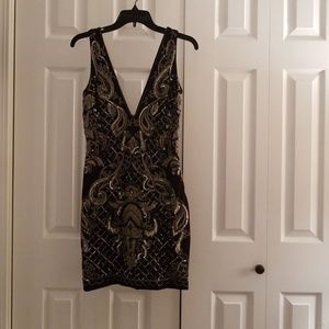 **NYE**Bebe bodycon sequined dress #showstopper